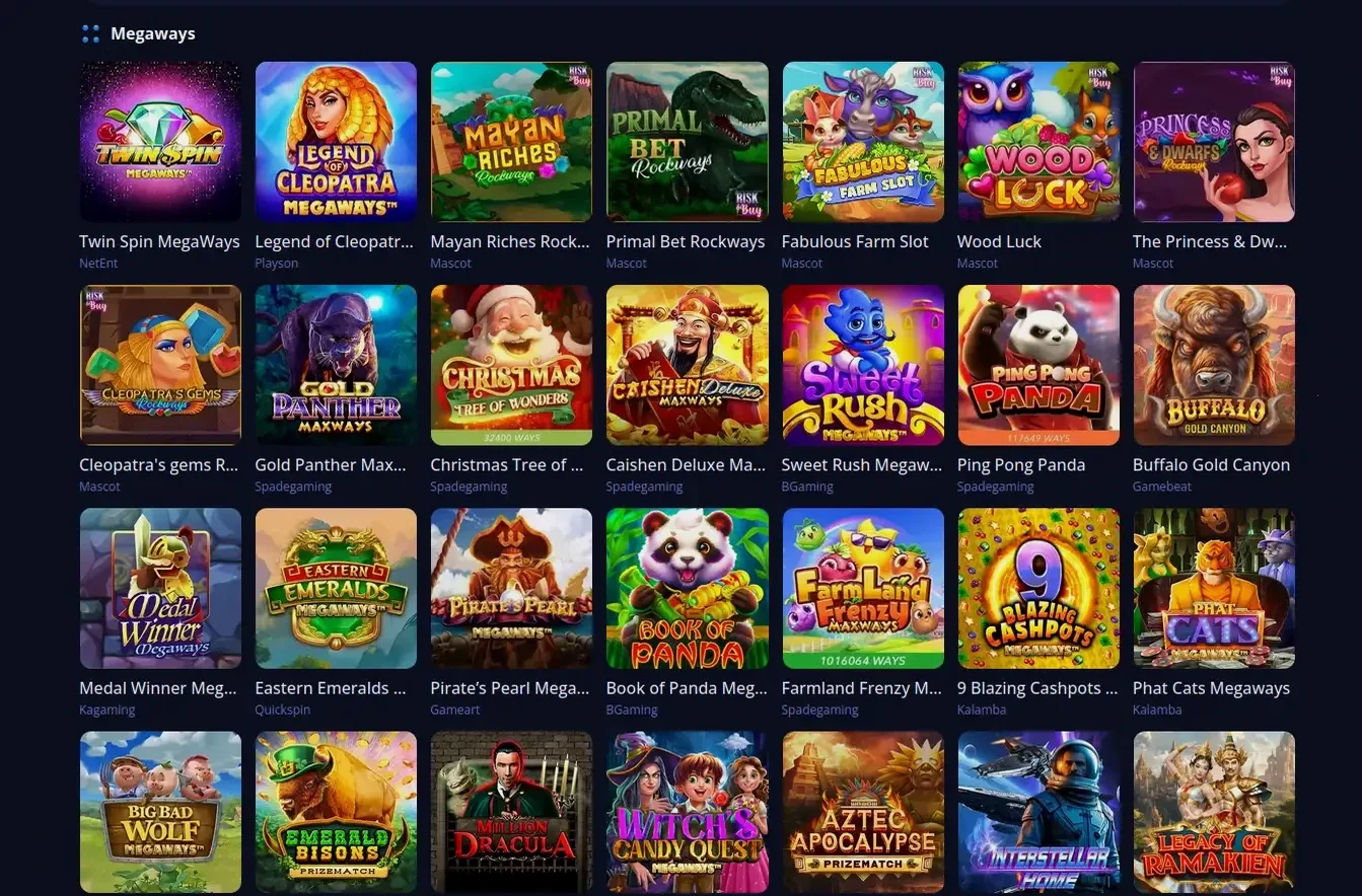 Gama Casino Spielauswahl